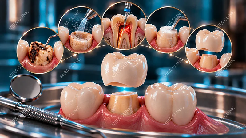Gumline, bone level, and crown margin